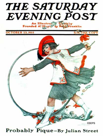 WomenArt Sarah Stilwell-Weber Cover Saturday Evening Post 1915_10_23 | 69 Women Cover Artists and 826 Covers 1902-1970