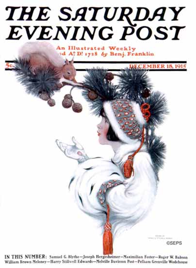 WomenArt Sarah Stilwell-Weber Cover Saturday Evening Post 1915_12_18 | 69 Women Cover Artists and 826 Covers 1902-1970