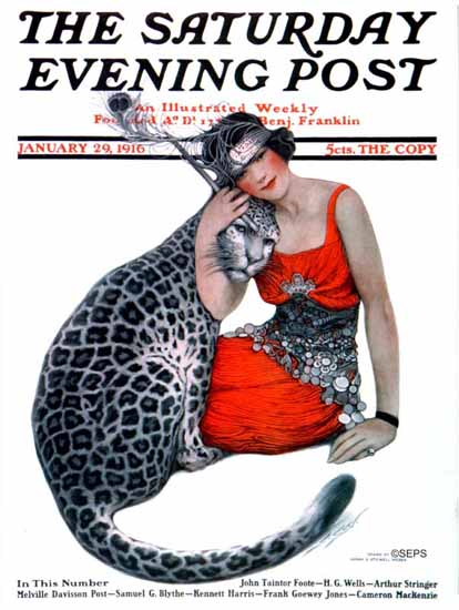 WomenArt Sarah Stilwell-Weber Cover Saturday Evening Post 1916_01_29 | 69 Women Cover Artists and 826 Covers 1902-1970