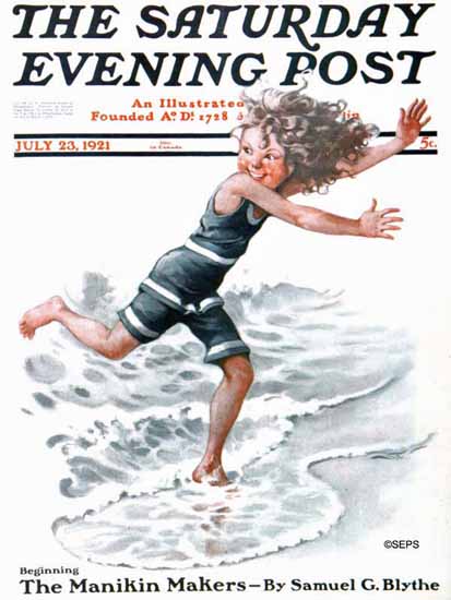 WomenArt Sarah Stilwell-Weber Cover Saturday Evening Post 1921_07_23 | 69 Women Cover Artists and 826 Covers 1902-1970