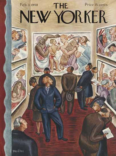 WomenArt Virginia Snedeker Cover The New Yorker 1940_02_03 Copyright | 69 Women Cover Artists and 826 Covers 1902-1970