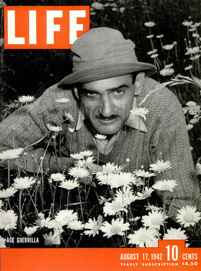 Yank Levy Ace Guerrilla 17 Aug 1942 Copyright Life Magazine | Life Magazine BW Photo Covers 1936-1970