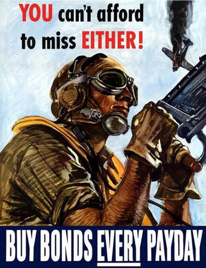 You Cant Afford To Miss Every Payday Gun | Vintage War Propaganda Posters 1891-1970