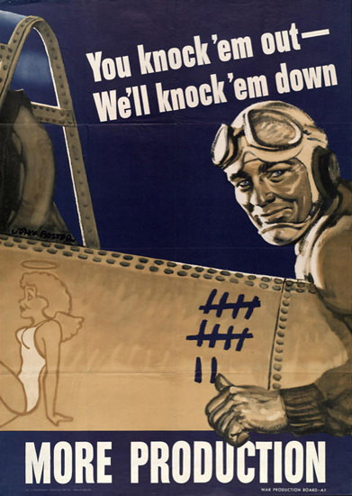 You Knock Em Out Well Knock Em Down | Vintage War Propaganda Posters 1891-1970