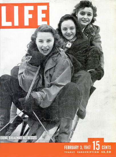 Young Broadway Actresses 3 Feb 1947 Copyright Life Magazine | Life Magazine BW Photo Covers 1936-1970