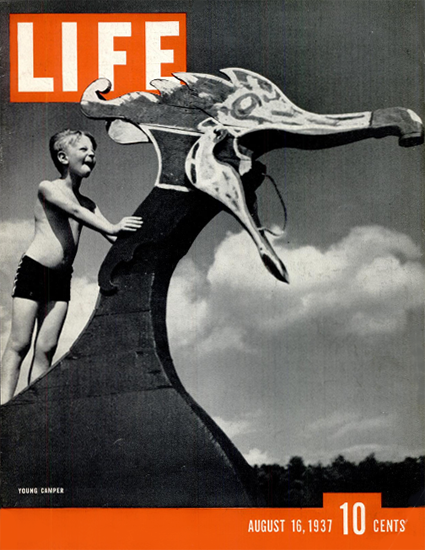 Young Camper 16 Aug 1937 Copyright Life Magazine | Life Magazine BW Photo Covers 1936-1970