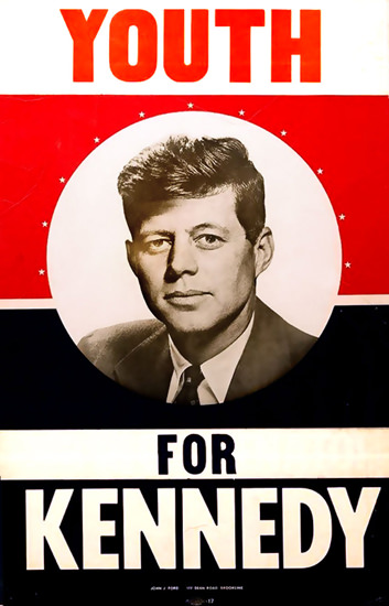 Youth For Kennedy | Vintage War Propaganda Posters 1891-1970