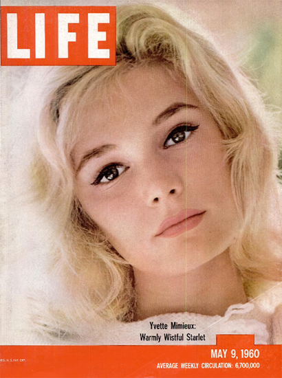 Yvette Mimieux warmly and wistful 9 May 1960 Copyright Life Magazine | Life Magazine Color Photo Covers 1937-1970