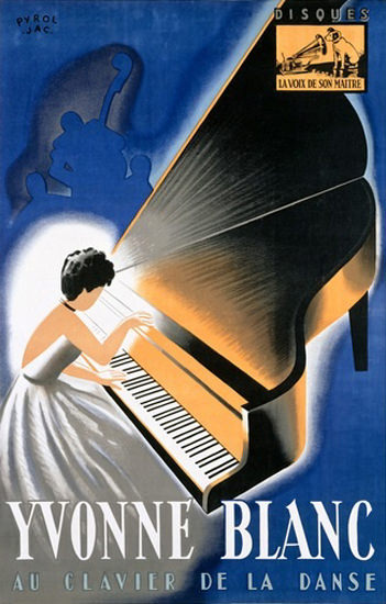 Yvonne Blanc Clavier De Danse His Masters Voice | Sex Appeal Vintage Ads and Covers 1891-1970