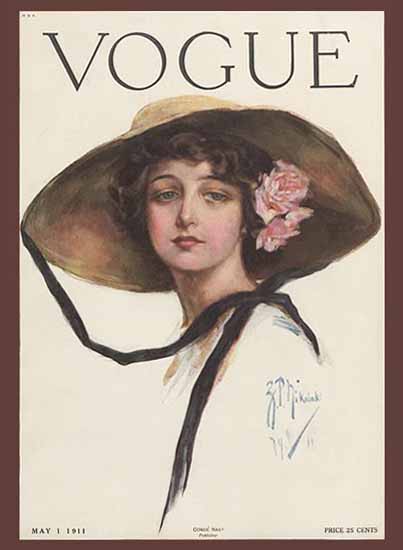 ZP Nikolaki Vogue Cover 1911-05-01 Copyright | Vogue Magazine Graphic Art Covers 1902-1958