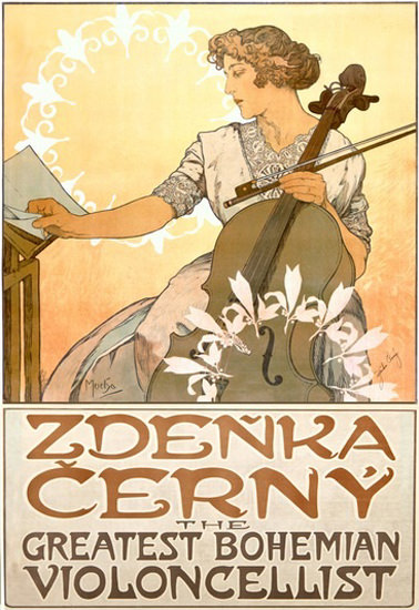 Zdenka Cerny Greatest Bohemian Violoncellist | Sex Appeal Vintage Ads and Covers 1891-1970