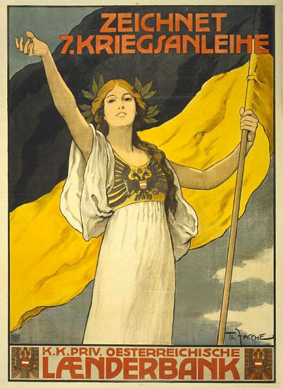 Zeichnet 7 Kriegsanleihe Laenderbank | Vintage War Propaganda Posters 1891-1970