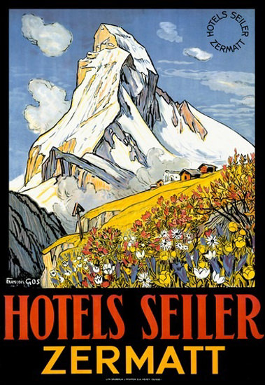 Zermatt Matterhorn Hotel Seiler Gachons | Mad Men Art | Vintage Ad Art ...