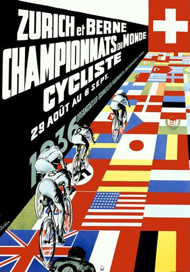 Zurich Berne Championnats Monde Cycliste 1936 | Vintage Ad and Cover Art 1891-1970